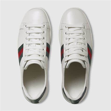 gucci ace leather low-top sneaker replica|gucci ace sneakers interlocking g.